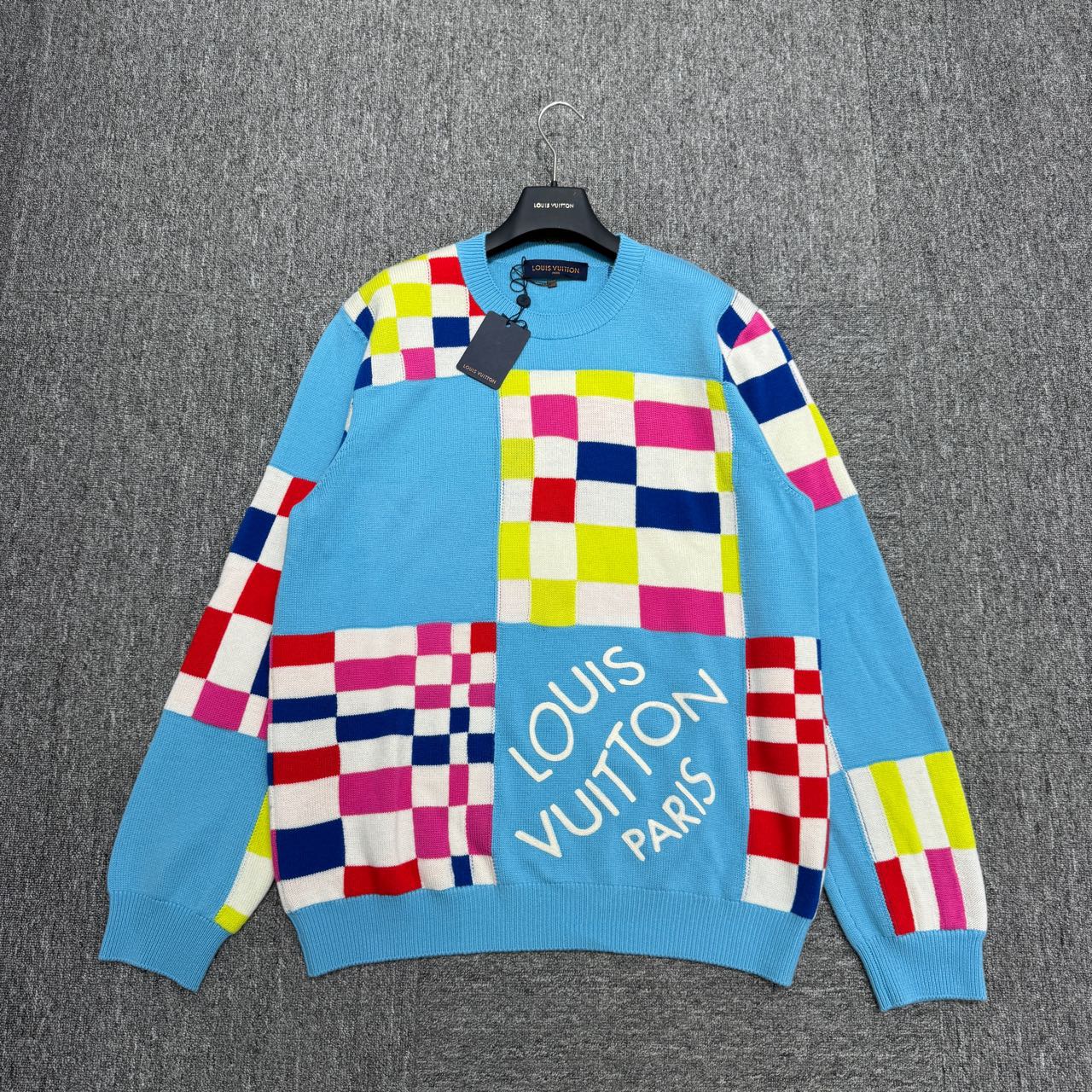 99新 LouisVuitton/路易威登 棋盘格毛衣/xxl码/10509