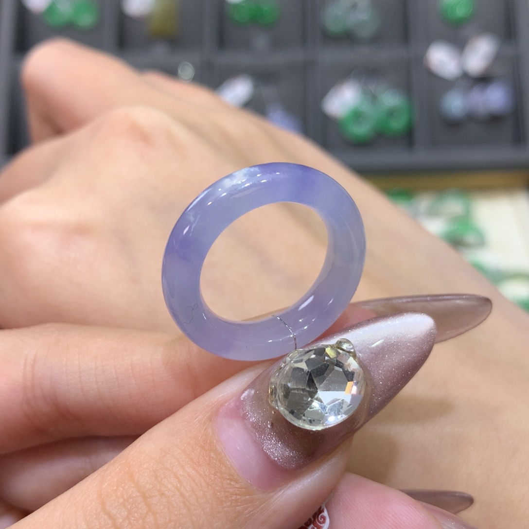 翡翠戒指未镶嵌微瑕12