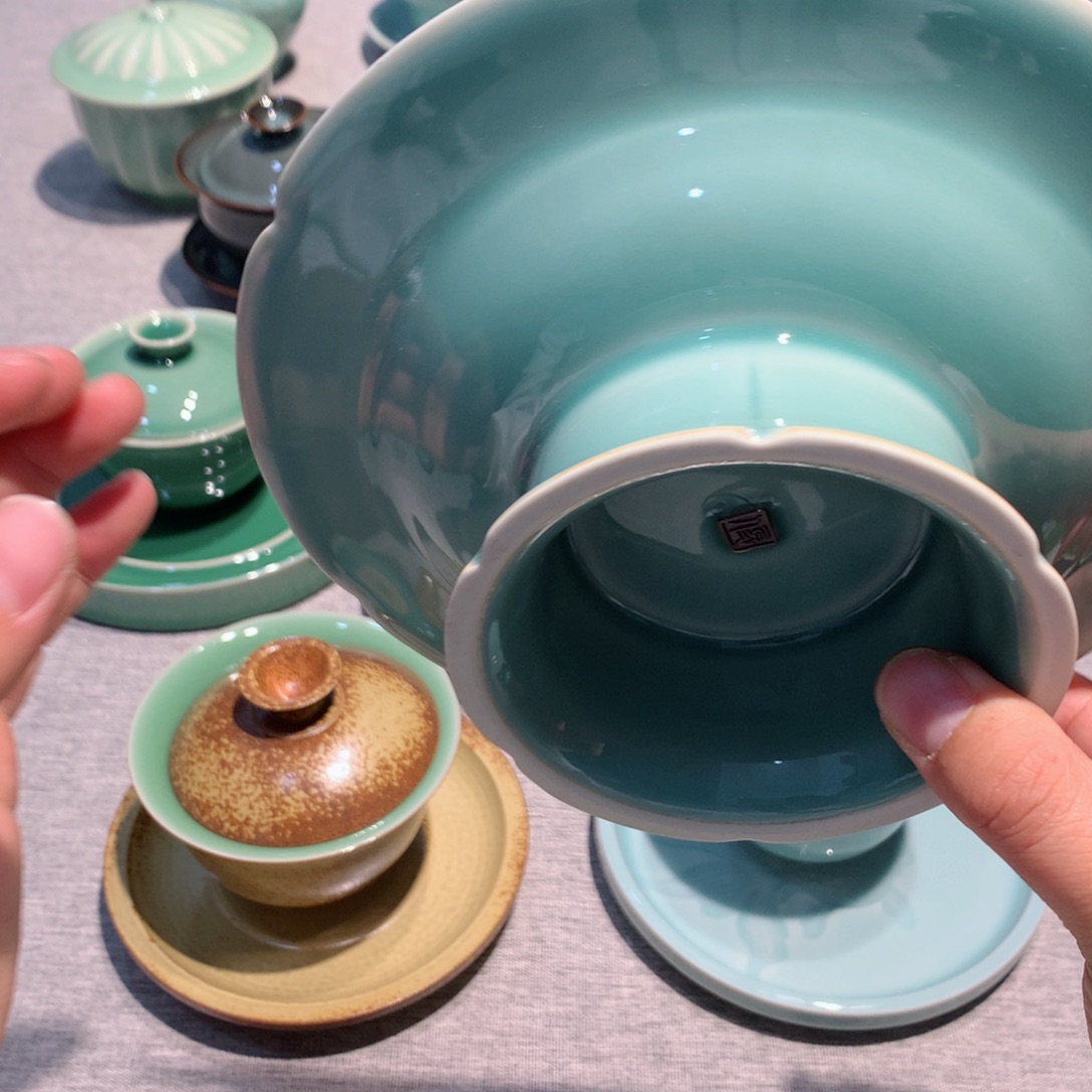 梦*龙泉青瓷茶具杯子