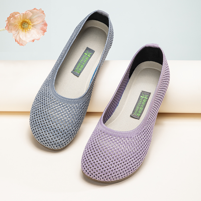 泰和源老北京布鞋女夏季新款镂空网面透气软底防滑中老年人妈妈鞋