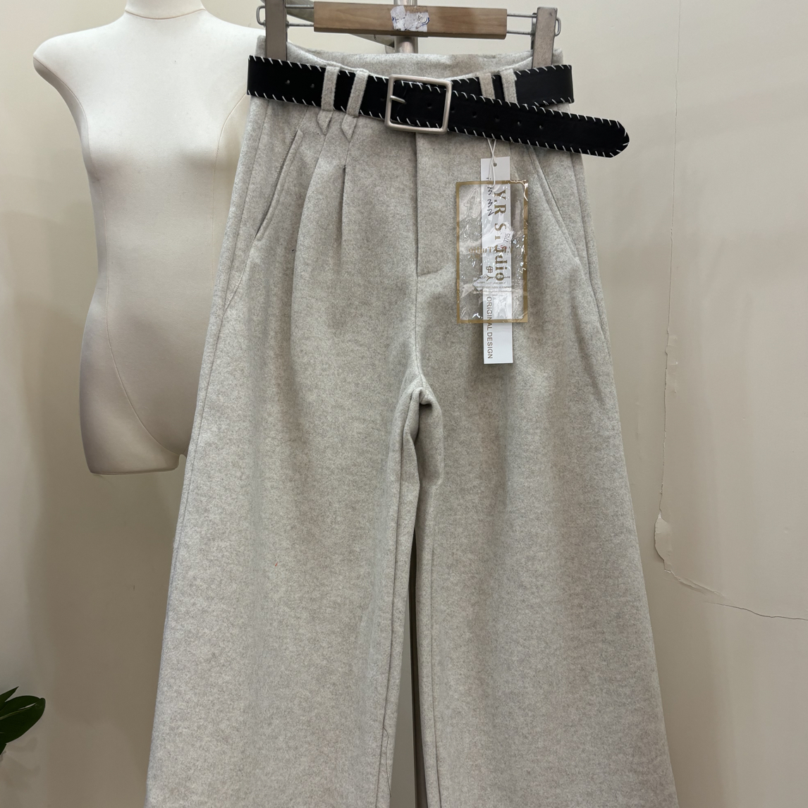 7705高腰毛呢裤子