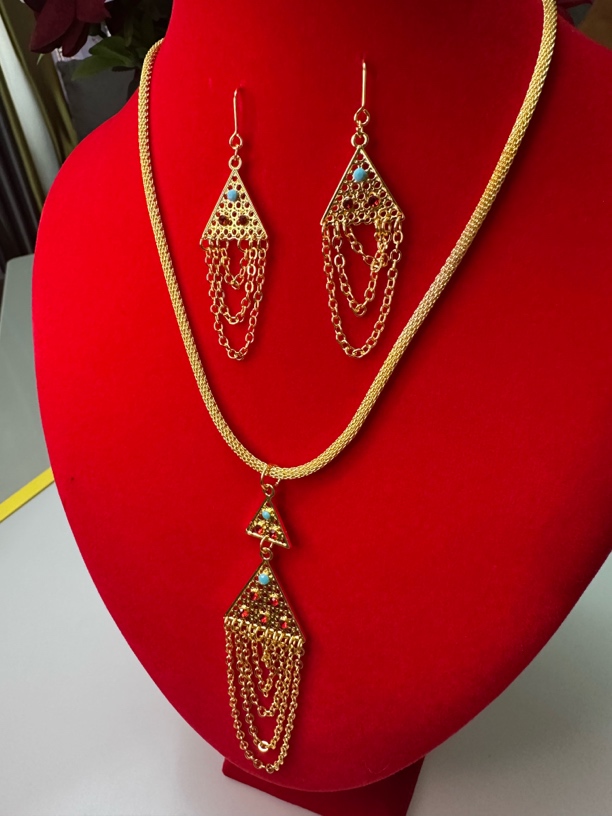 铜合金项链 项链长款三件套气质时尚古风72号链接