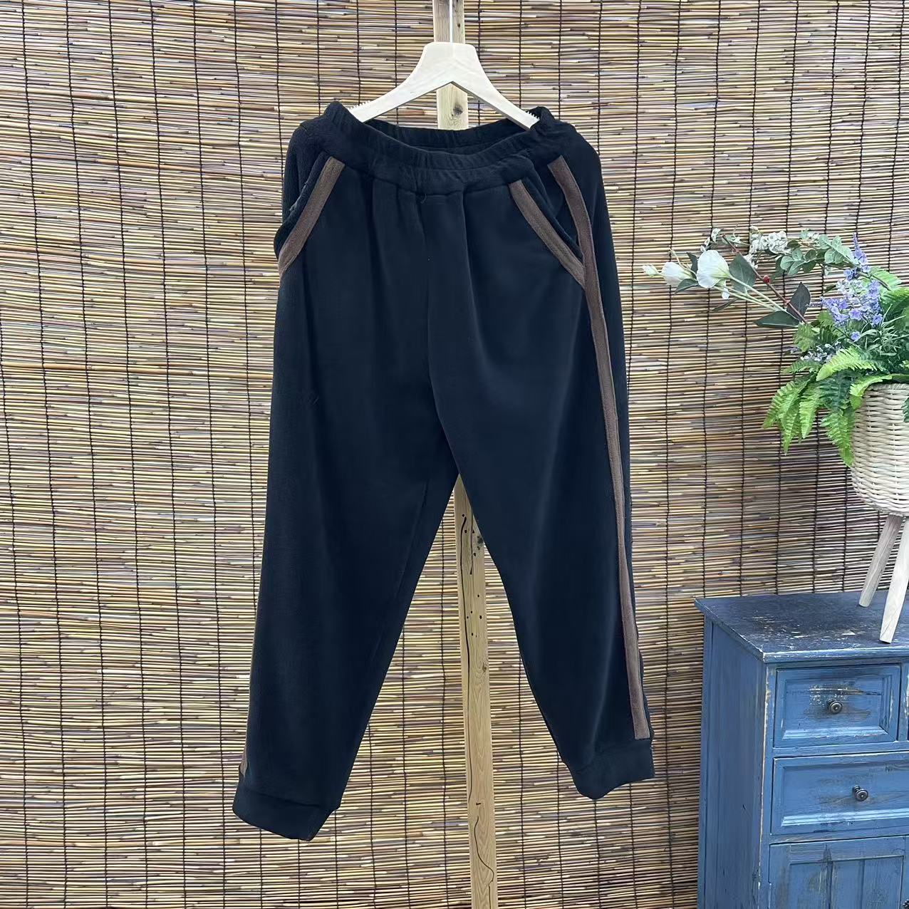 18903新款秋冬加绒休闲裤百搭舒适