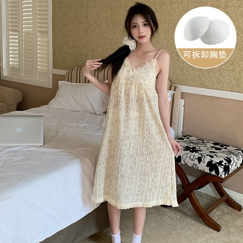 a70「甜辣妹」性感小众蕾丝刺绣浪漫睡衣家居服