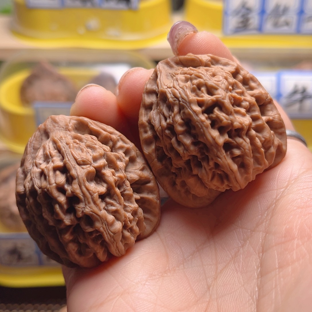 文玩核桃把件九仙庙