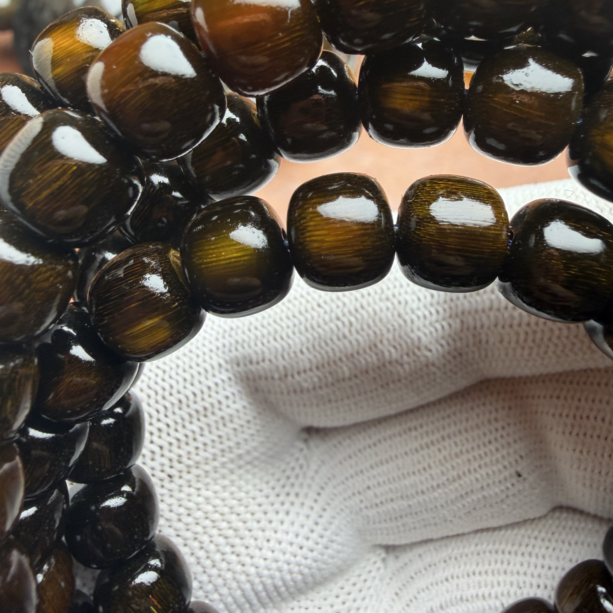 非金属木质手链 驴蹄子金皮长串手链纹路清晰10✖️9尺寸