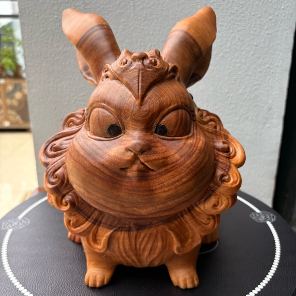 一物一拍香樟木萌兔摆件（实物以直播间为准）