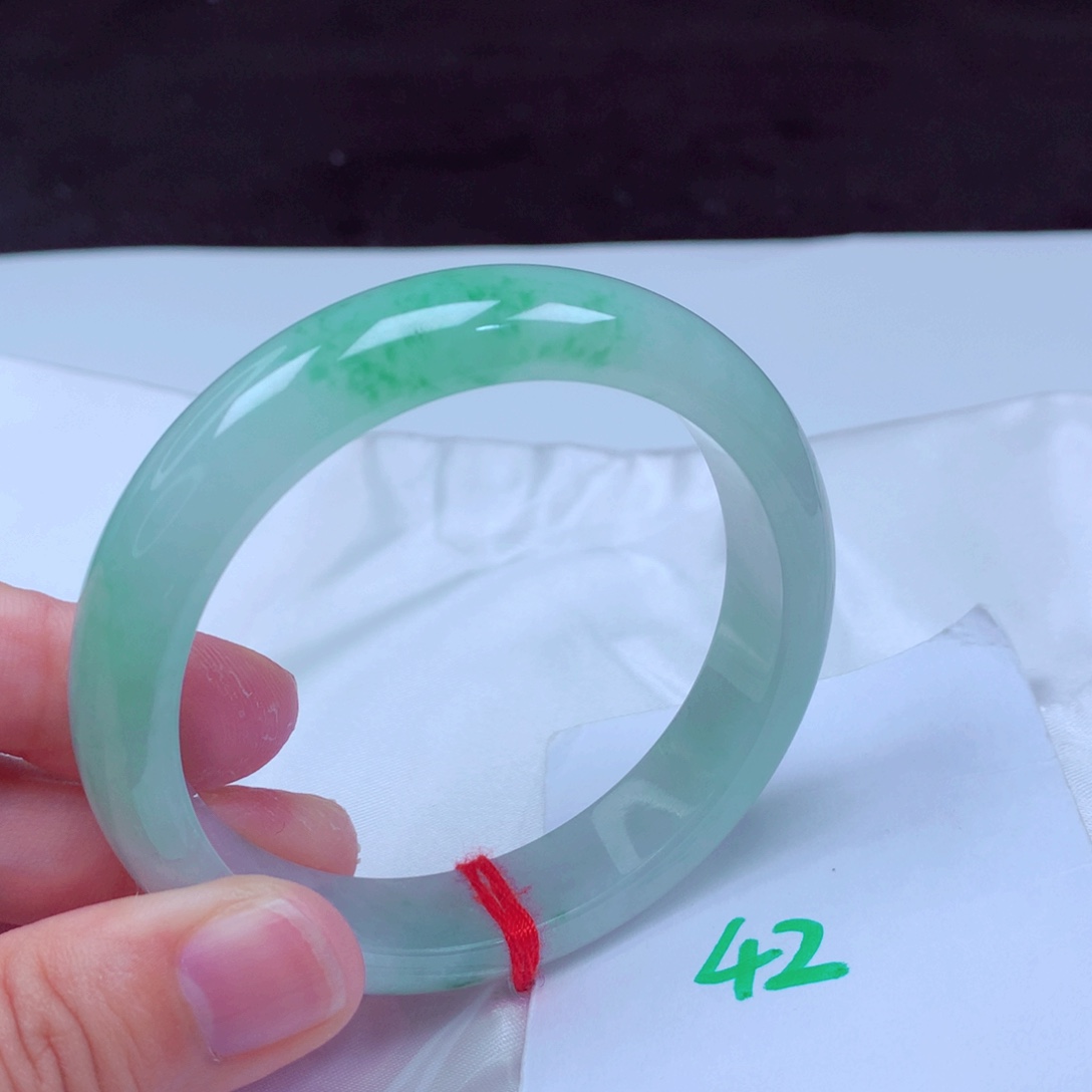 未镶嵌手镯翡翠缅甸天然A货翡翠手镯56.2