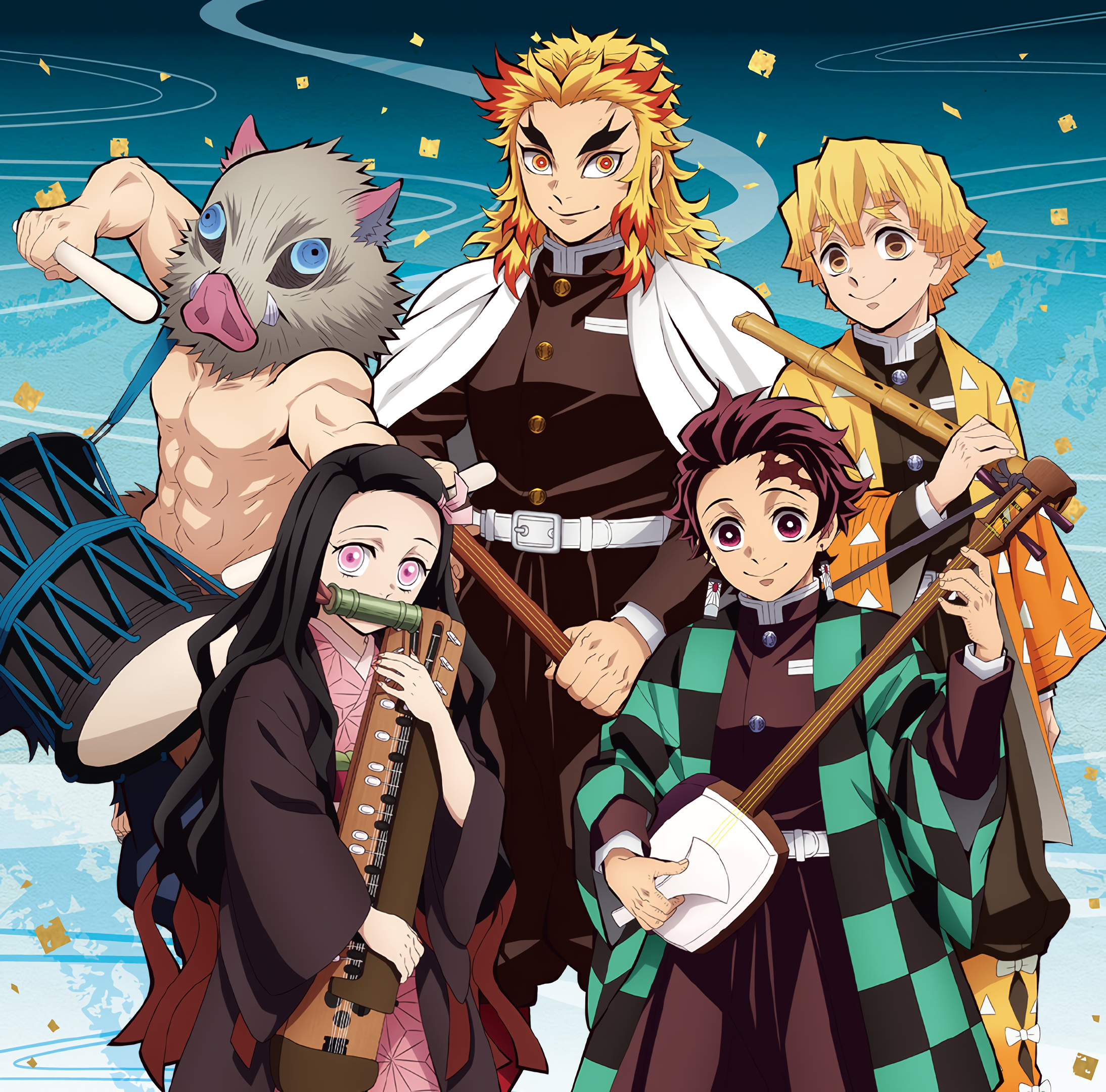 《鬼灭之刃》周边二创高透精美亚克力系列摆件水晶砖12*8*1.5cm