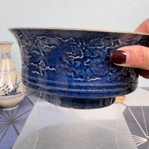 碗雪花棉暗工龙纹碗