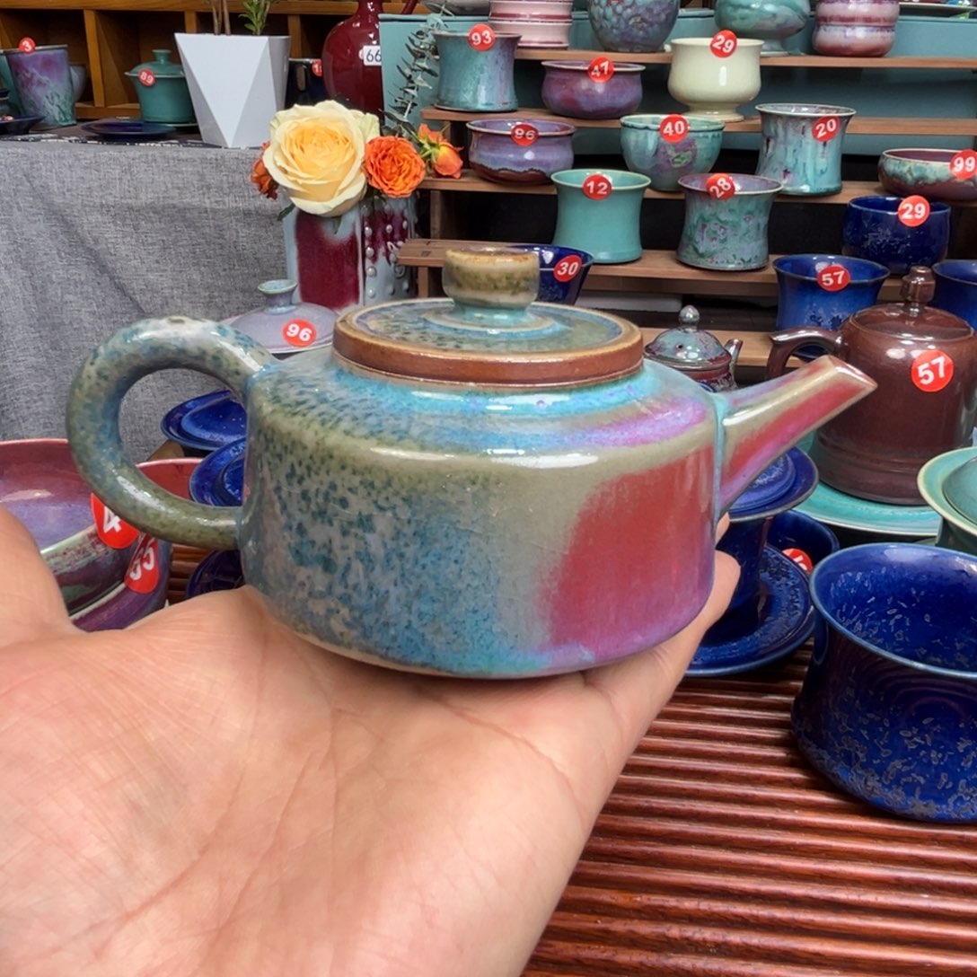 手工制作钧窑茶器