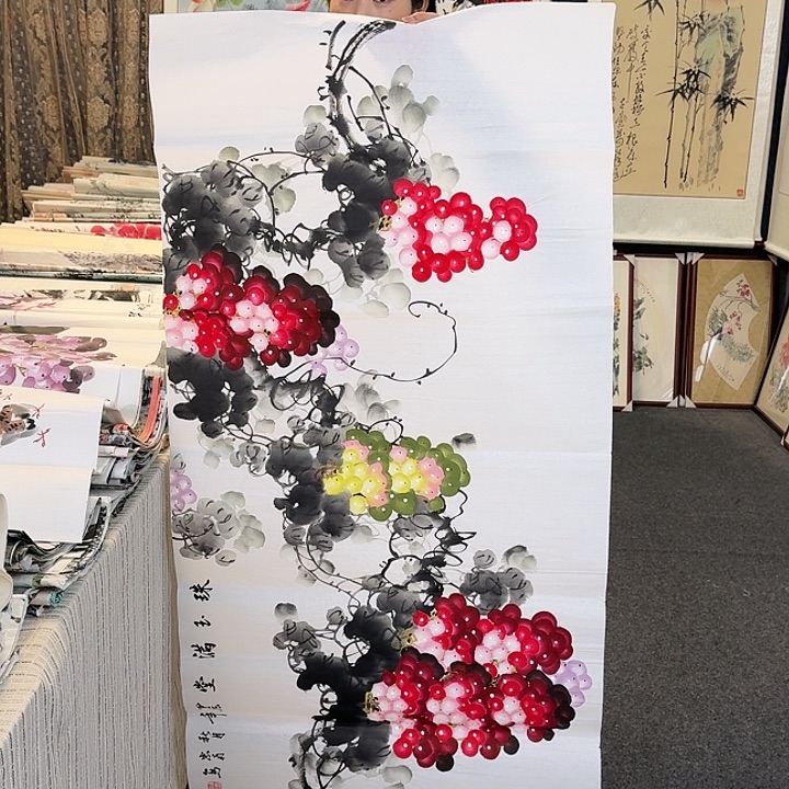 纯手绘国画作品好看四尺