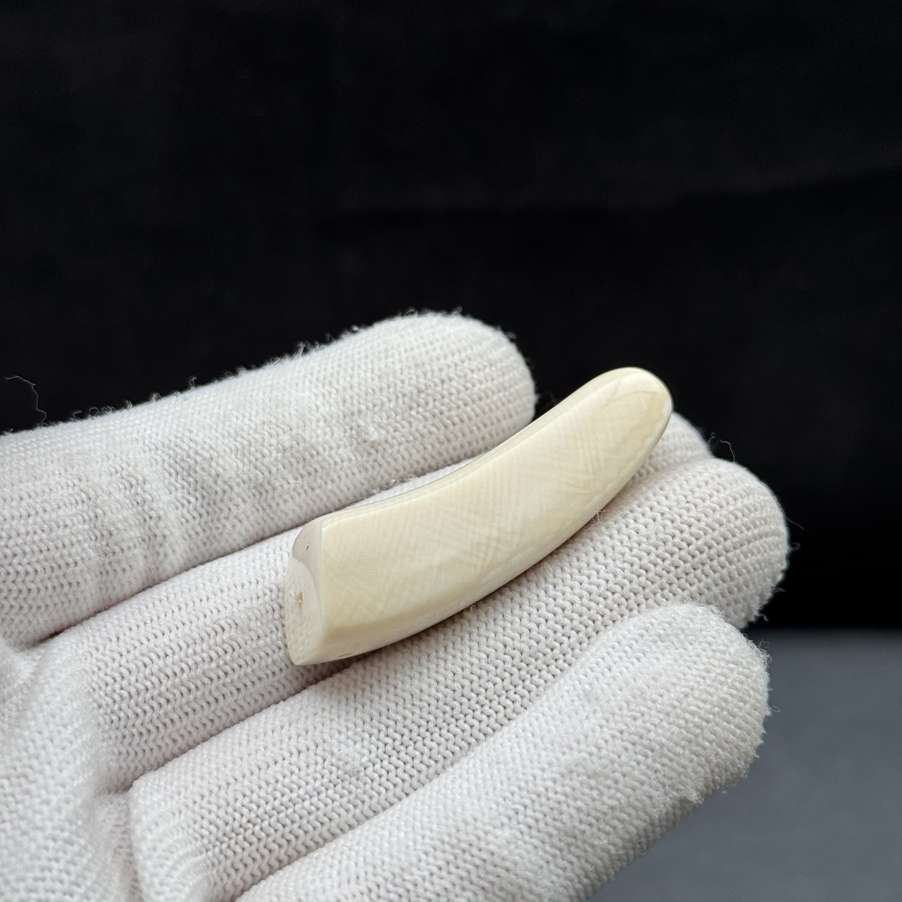 D3863天然猛犸牙 牙尖 40mm支持鉴定 假一罚四