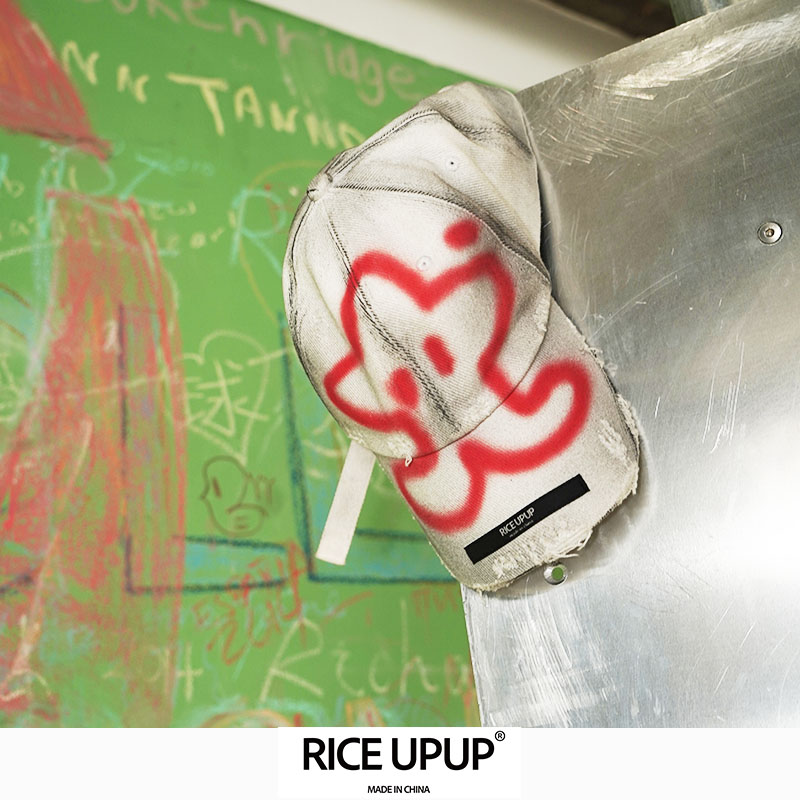 RICEUPUP-"闪星"涂鸦做旧棒球帽