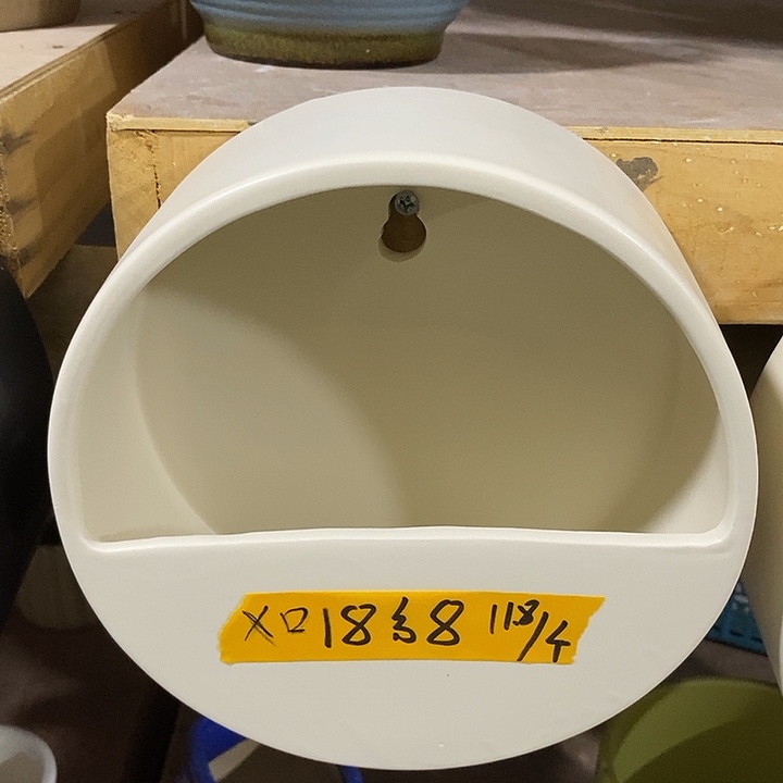 陶盆有孔 瑕疵针孔漏釉介意勿拍外口 18外高8