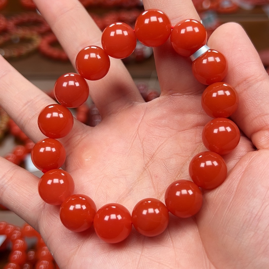 南红玛瑙未镶嵌手链