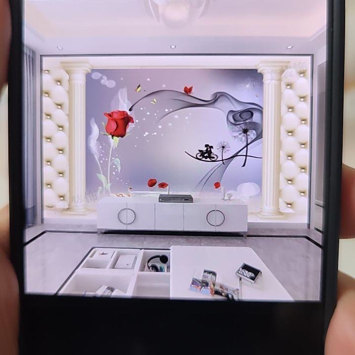 经***店客厅电视墙壁画壁布
