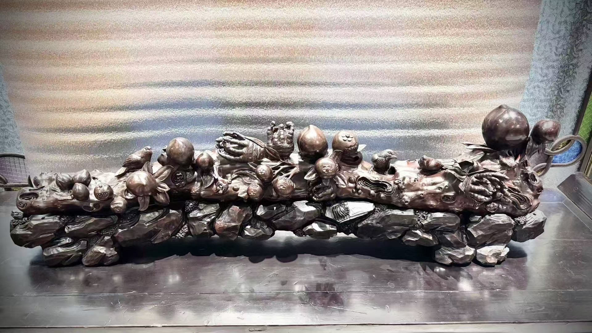 小叶精雕装饰摆件/福瑞长寿