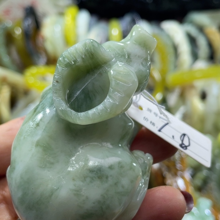 岫玉未镶嵌手把手把