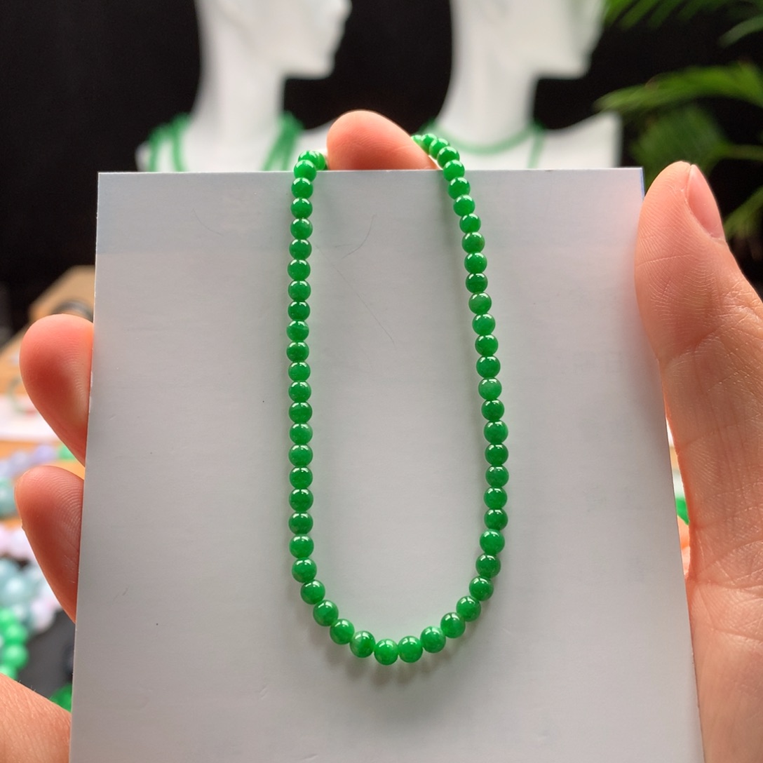 翡翠手链未镶嵌天然缅甸A货翡翠