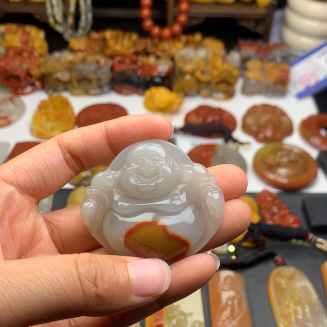 石英质玉（黄龙玉）挂件未镶嵌