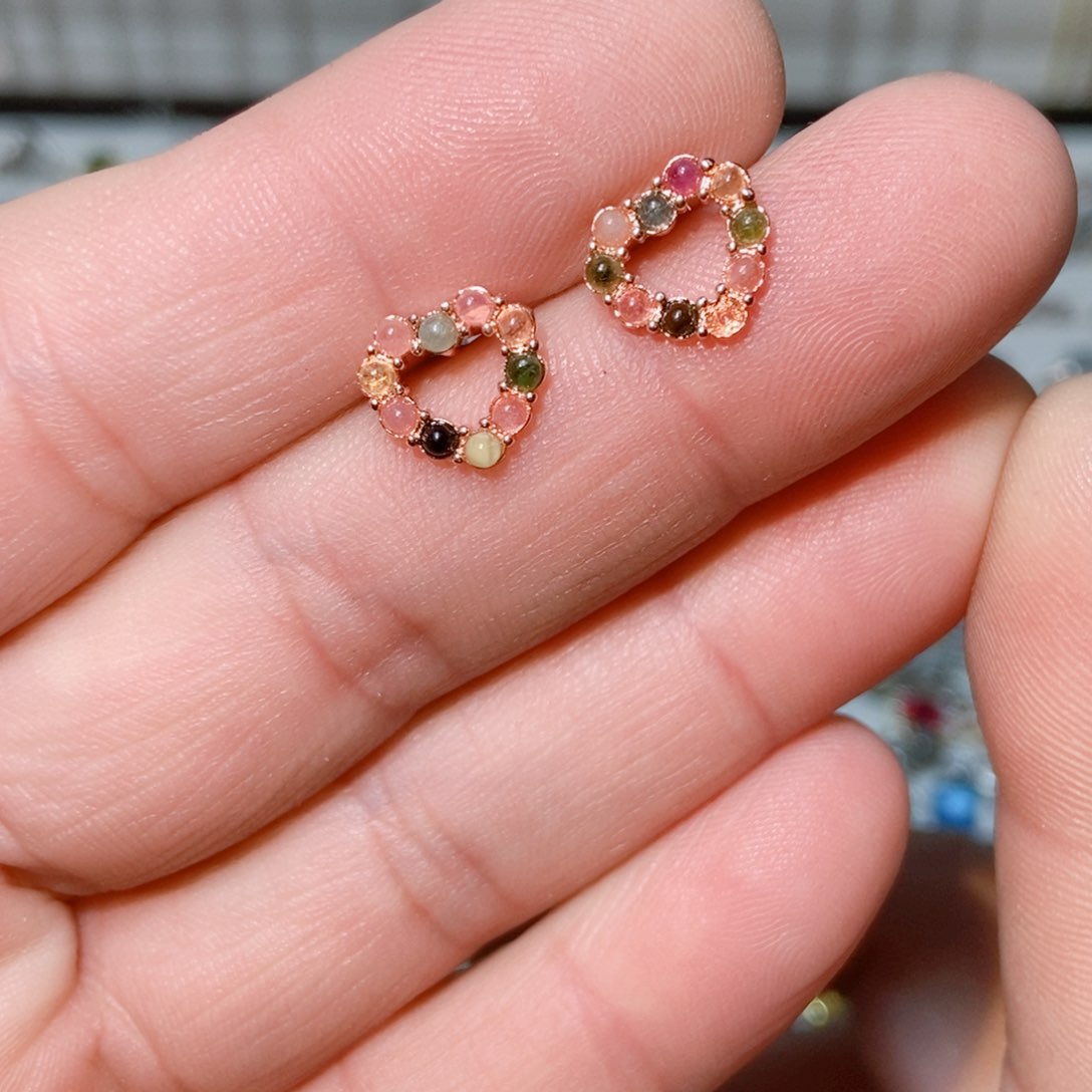 绿水晶戒指银S925镶嵌