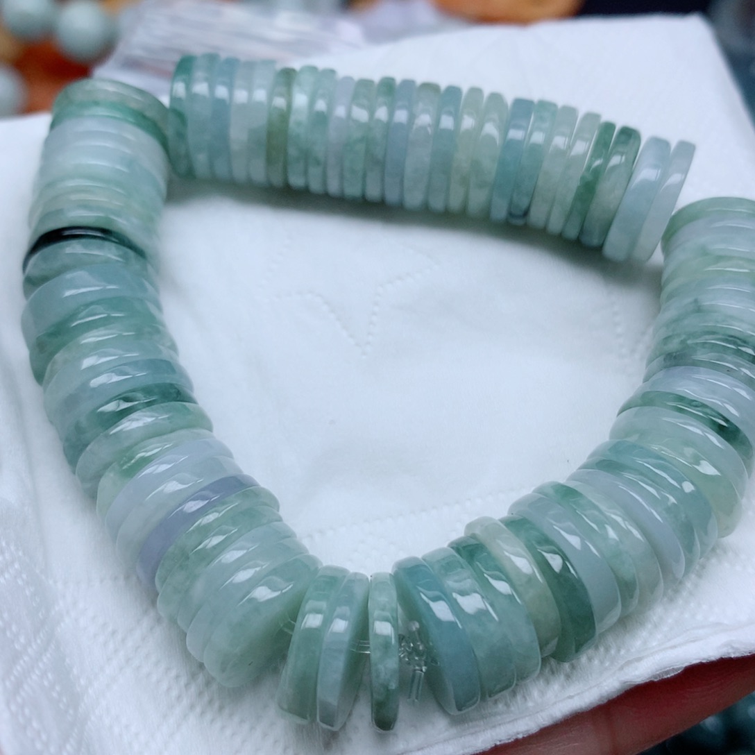 翡翠未镶嵌项链珠子批发
