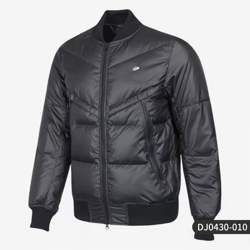 狗子蓄热棉防泼水螺纹圆领夹克款棉服