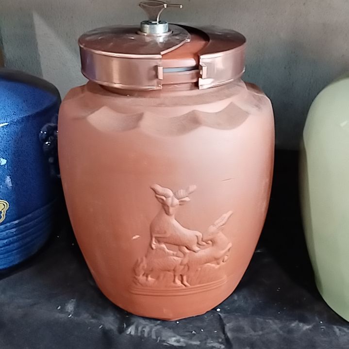 缸20斤紫砂酒坛一个带金属盖