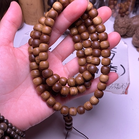 檀香木手串/手链檀香黑肉8/9/108横纹虎皮沉