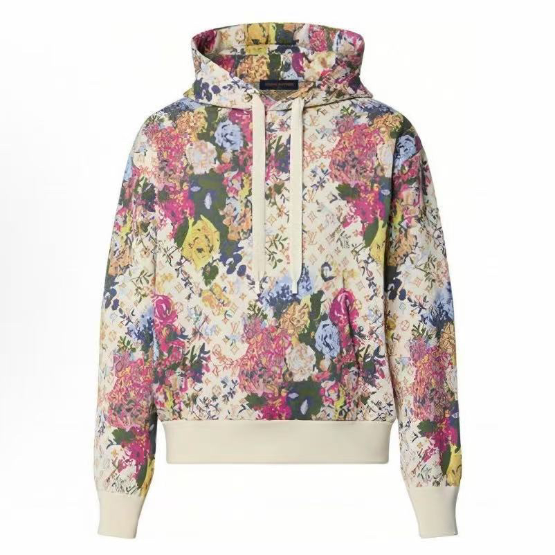 未使用 LouisVuitton/路易威登 花卉满印连帽卫衣XL/XXL码 md1714