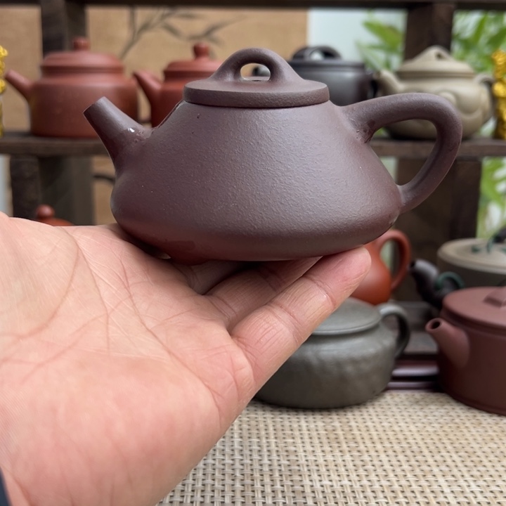 紫砂茶壶宜兴原矿半手石瓢200CC