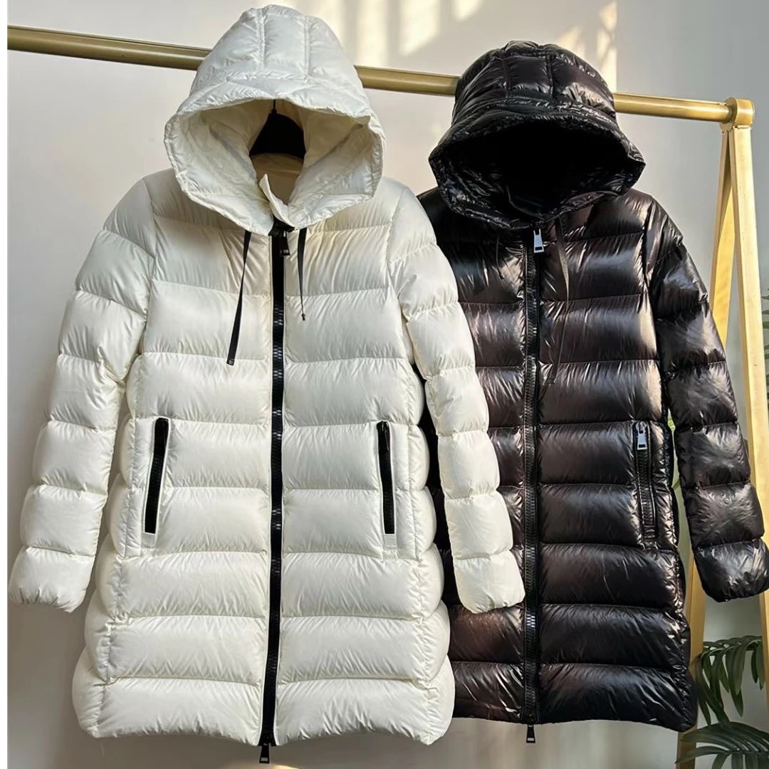 【糖糖衣橱】“雅款中长”秋冬纯色高质量净版撞色连帽厚外套