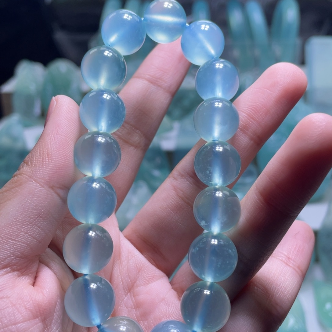 蛇纹石玉手链未镶嵌闲
