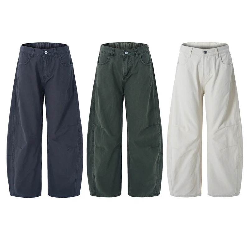 LIGGICC美式弯刀工装裤男女2025宽松阔腿裤直筒休闲裤潮户夏季