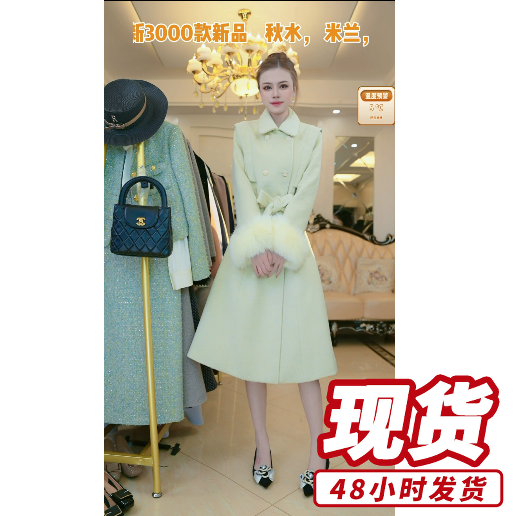 秋冬季毛呢大衣女装2025冬季新款长款外套高档时尚6402