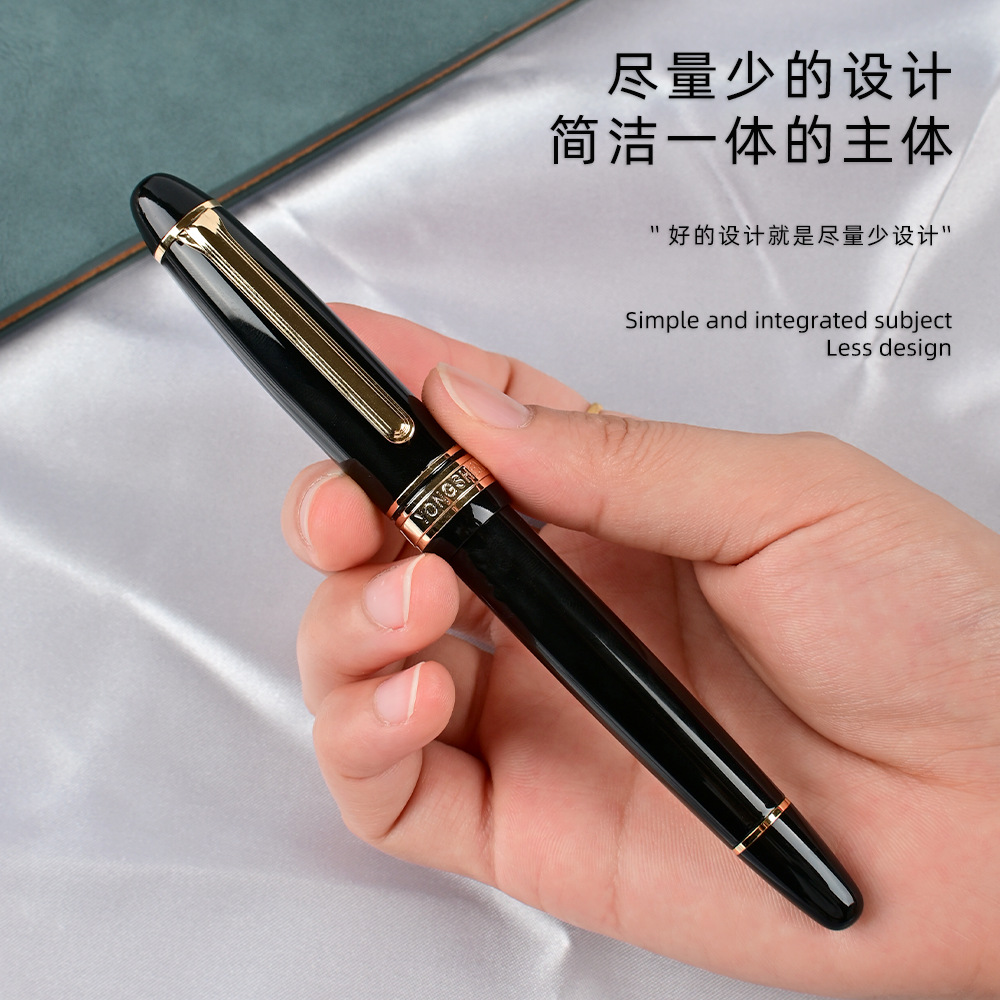 永生钢笔全铜笔身书法练字专用笔书写顺畅不断墨商务办公礼品笔