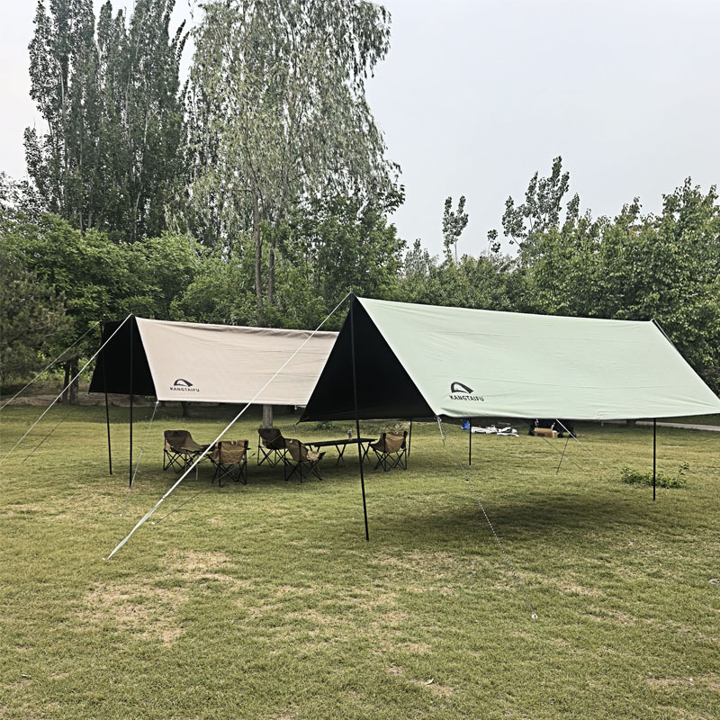 KANGTAIFU户外全遮钛光黑胶天幕防晒防雨遮阳露营野餐方形装备
