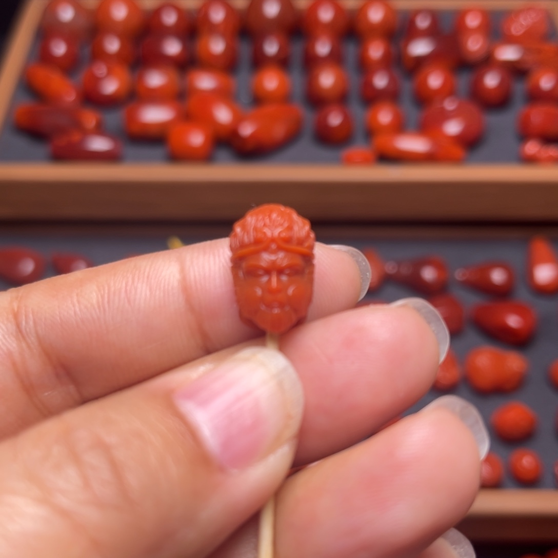 南红玛瑙配饰未镶嵌悟空配饰卡10.5mm