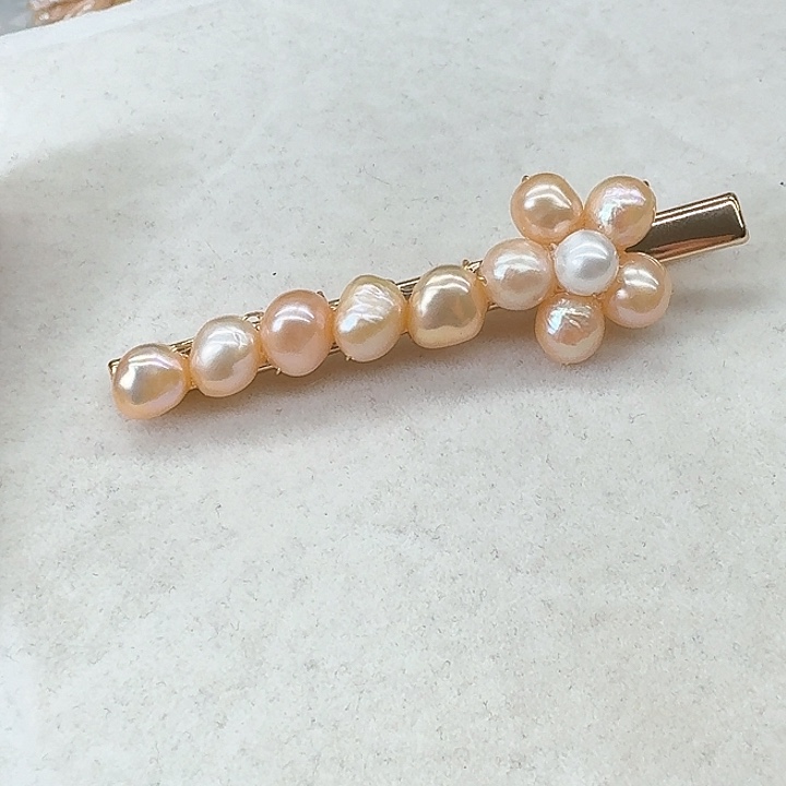 淡水珍珠发饰银S925镶嵌