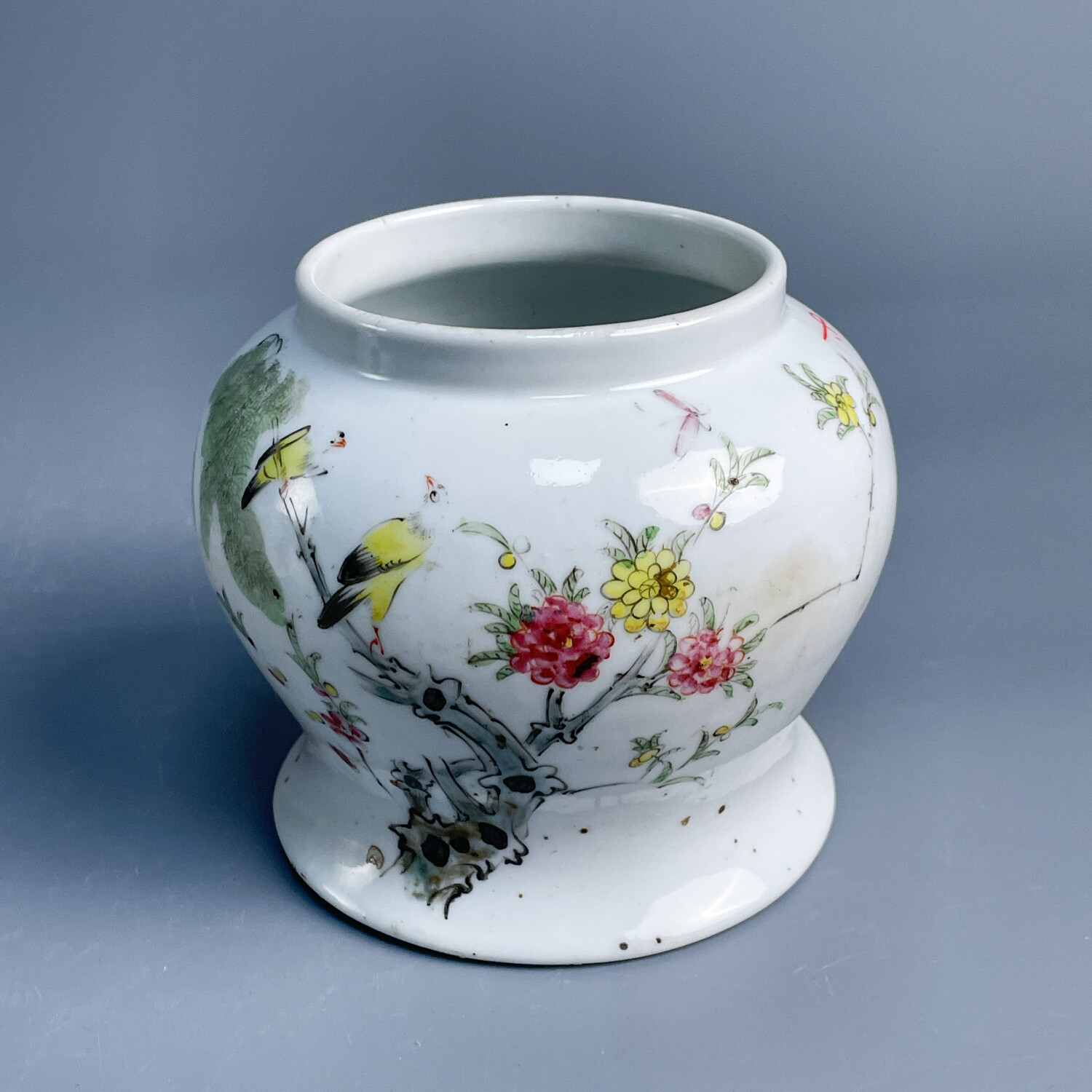 M25KT006906 - 民国粉彩花鸟纹罐2