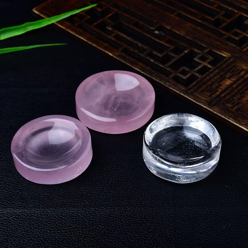 天然白水晶原石底座粉水晶球座底球托家居客厅办公桌面摆设装饰品