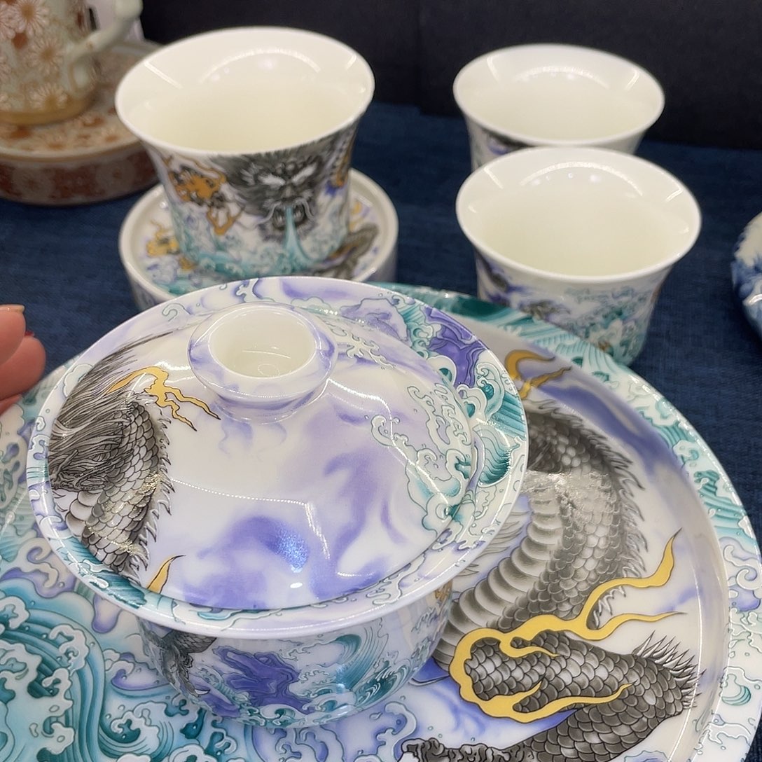 陶景德陶瓷盖碗茶具