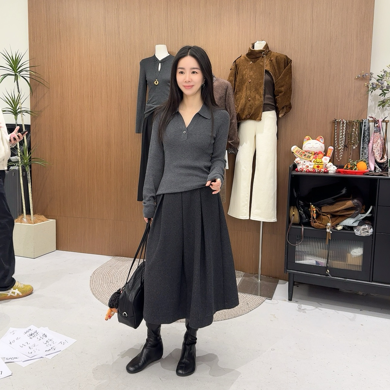 鑫燃KIKI 时尚百搭休闲polo领毛针织衫  6289  WU