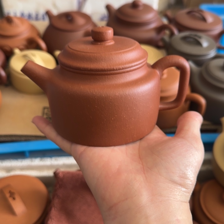 紫砂茶壶红降坡泥300cc