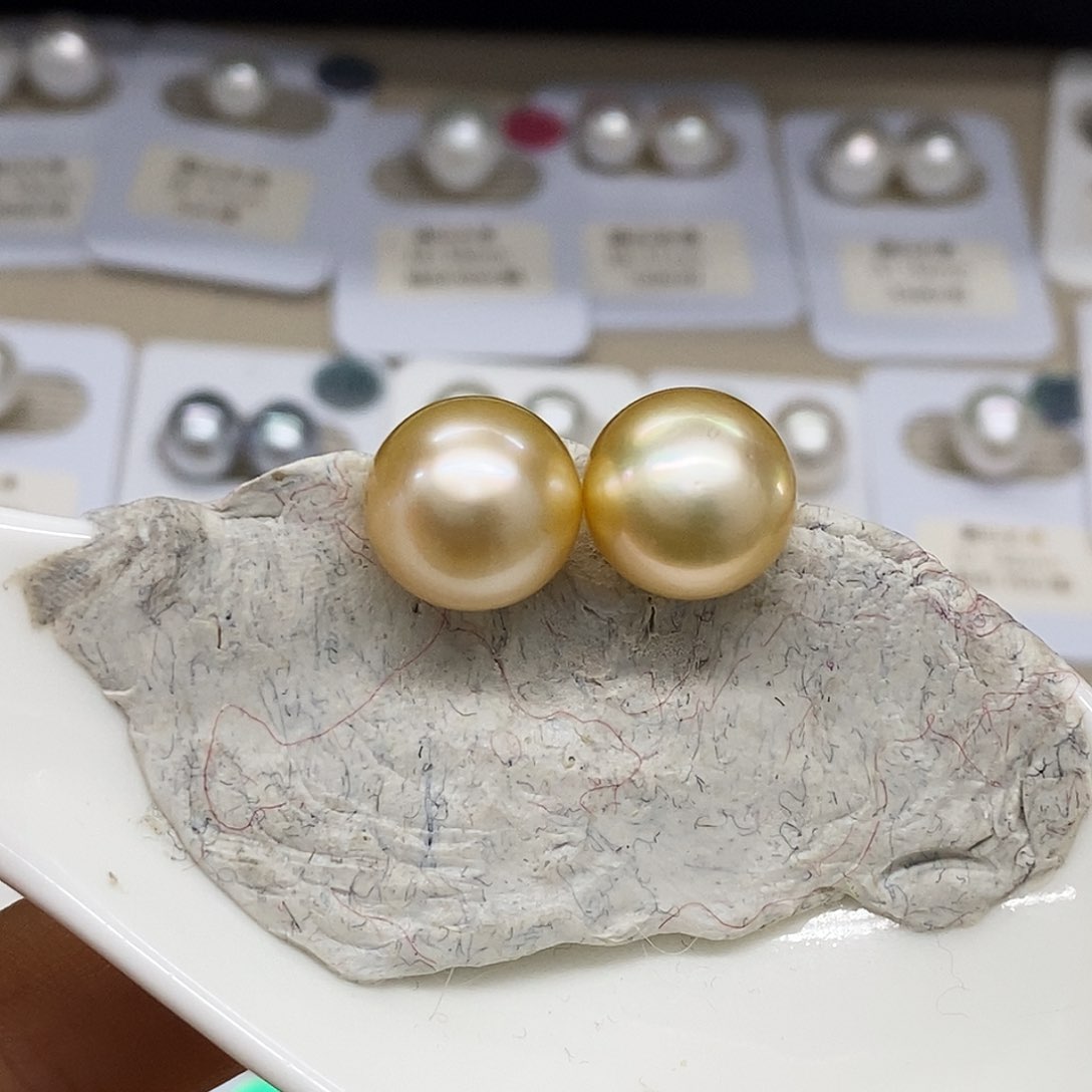 未镶嵌金珠12➕对珠馒头不退换海水珍珠