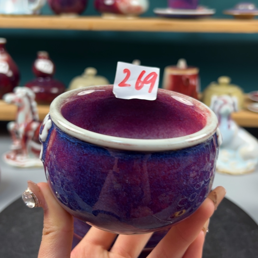 瓷片微瑕主人杯纯手工