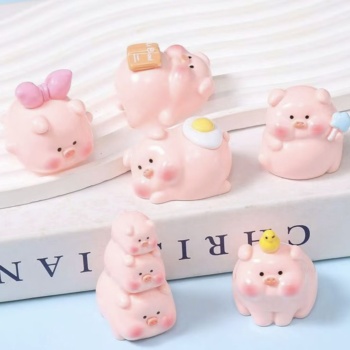 许愿加对碰   可爱小猪中号树脂桌面装饰品