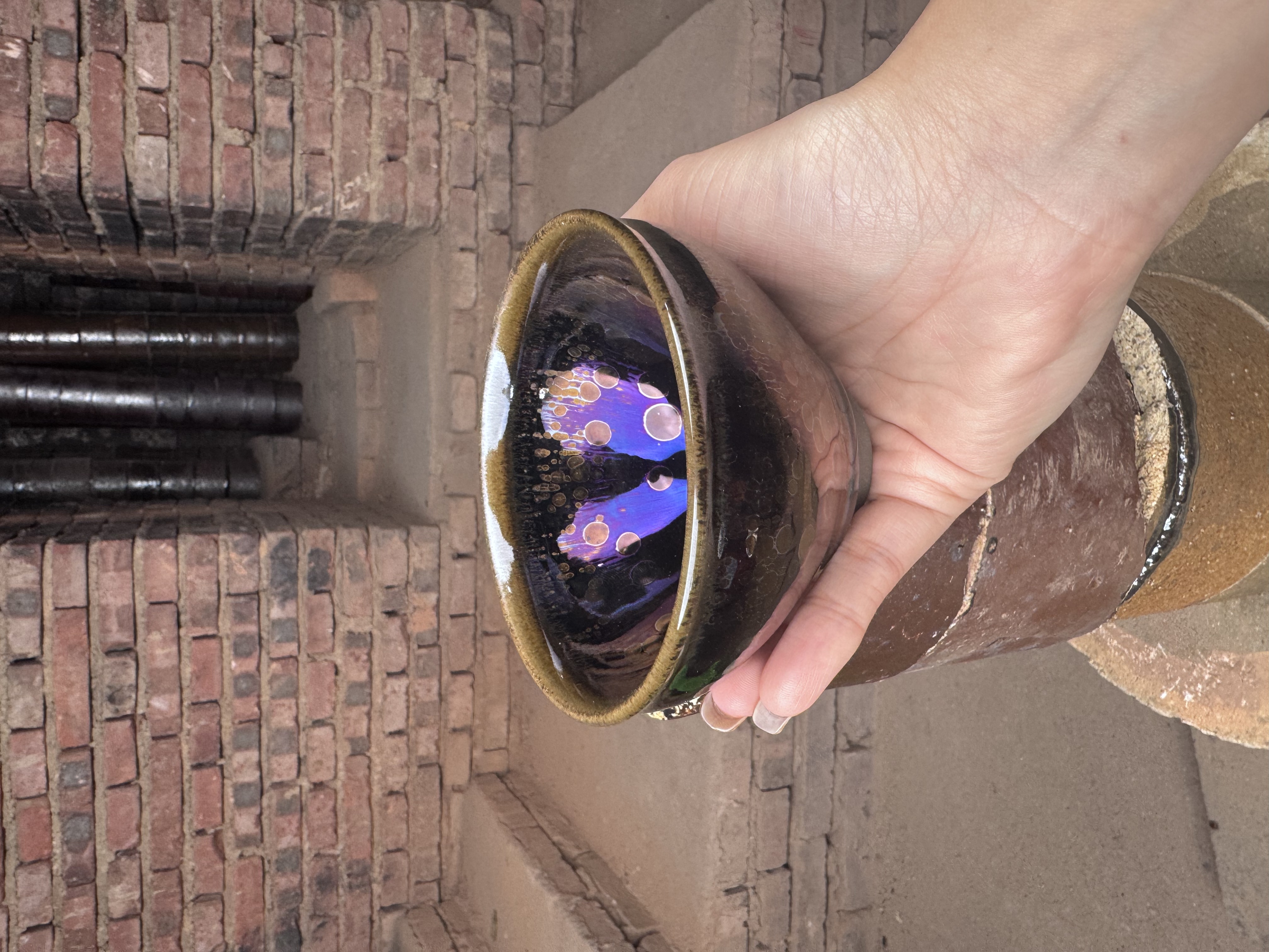 闪购 建窑建盏  曜变系列 幻彩隐曜 主人杯礼盒装带溯源证书电烧 