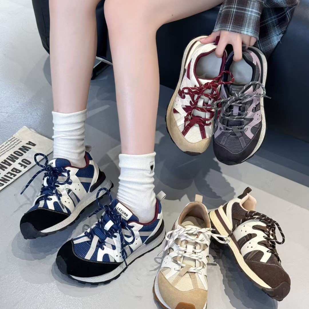 品牌真皮德训鞋秋季新款阿甘鞋时尚休闲鞋时尚厚底百搭韩版系带